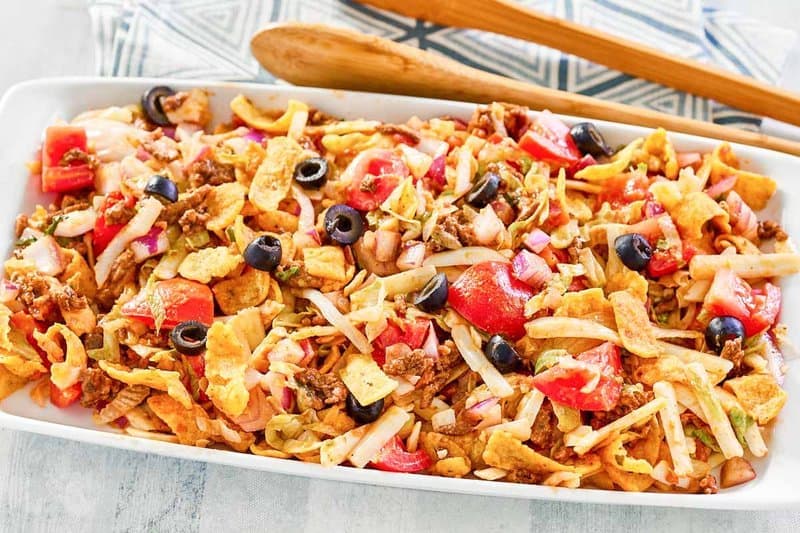 Nostalgic Crunch: Frito Taco Salad with Catalina Dressing