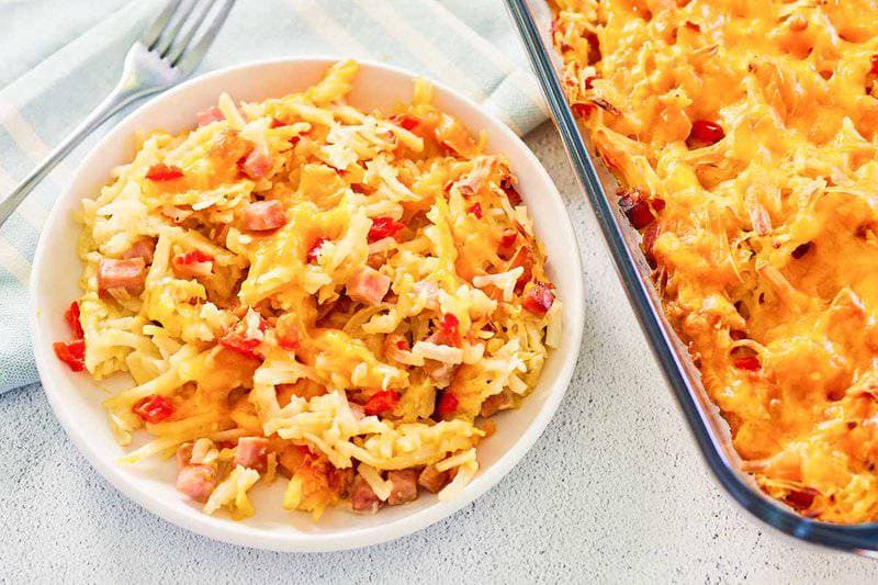 Ham and Hash Brown Breakfast Casserole Recipe
