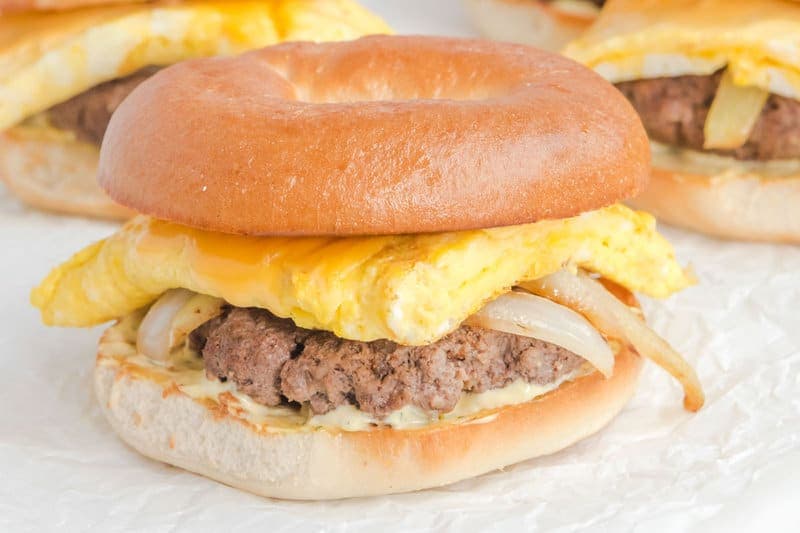 Homemade McDonald's Steak, Egg and Cheese Bagel
