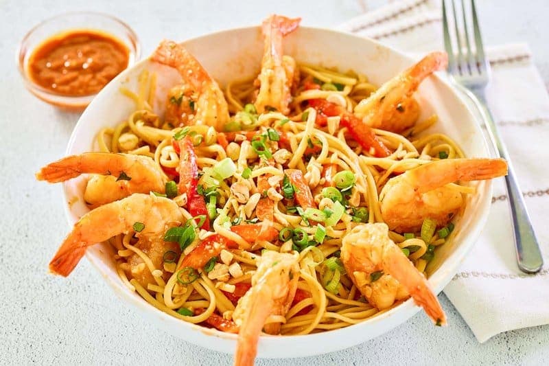 Planet Hollywood Thai Shrimp Pasta