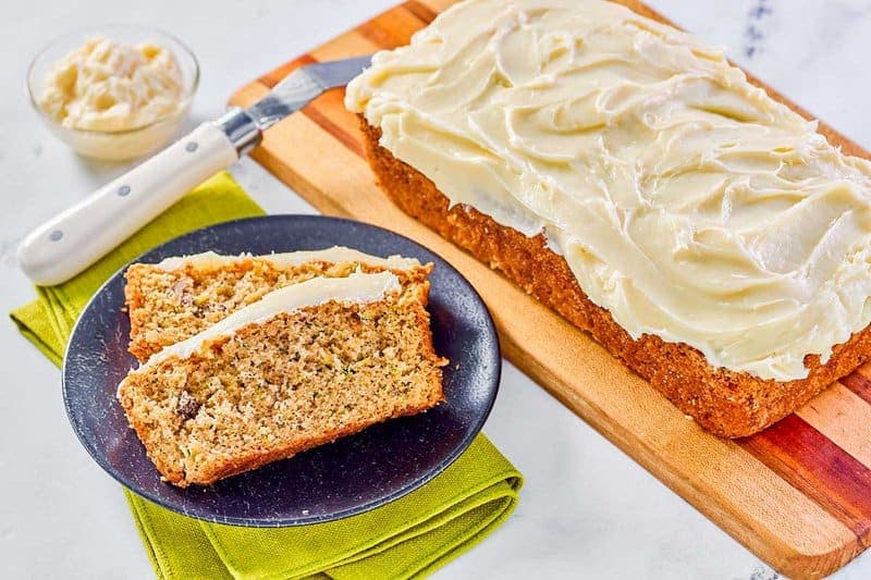 Mom's Classic Zucchini Nut Bread with Cream Cheese Frosting
