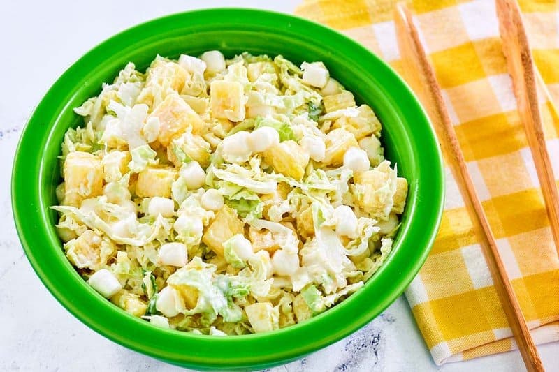 Hawaiian Pineapple Coleslaw with Marshmallows