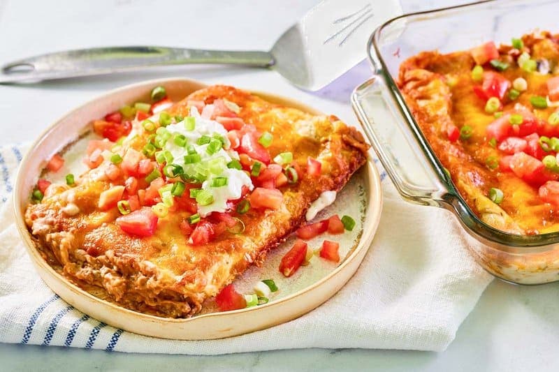 Easy Burrito Casserole - Ground Beef & Beans