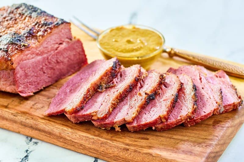 Baked Corned Beef with Brown Sugar and Mustard