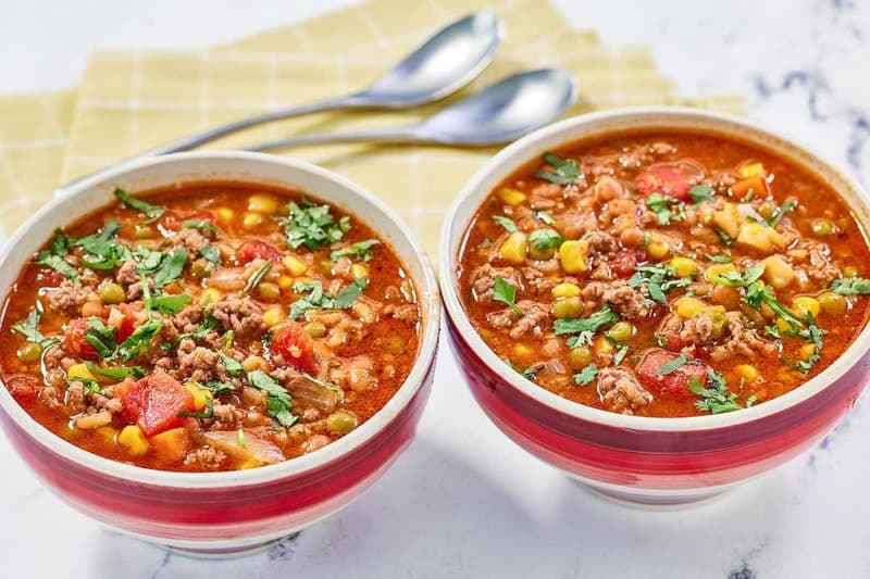 Easy Cowboy Soup with Ground Beef and Beans