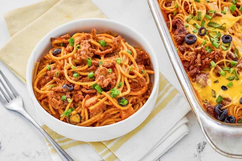 Taco Spaghetti Casserole