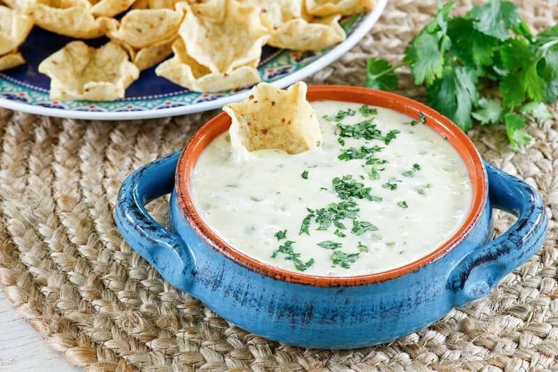 Authentic Mexican Restaurant White Queso Dip (Queso Blanco)
