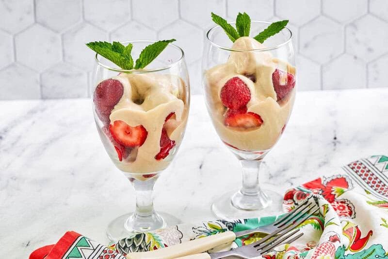 La Madeleine Strawberries Romanoff