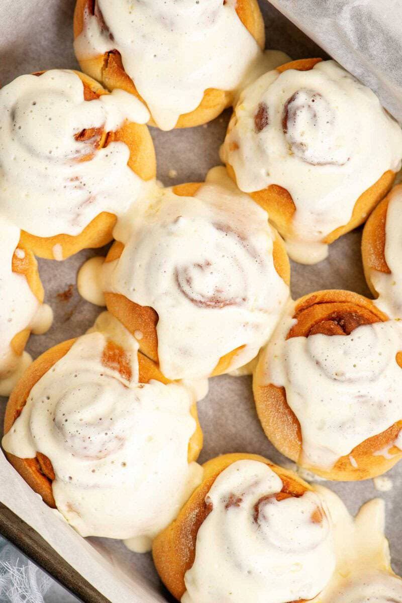 Maple Cream Cheese Cinnamon Roll Frosting