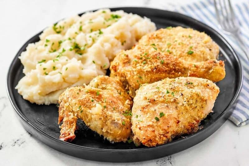Crispy Potato Flake Baked Chicken