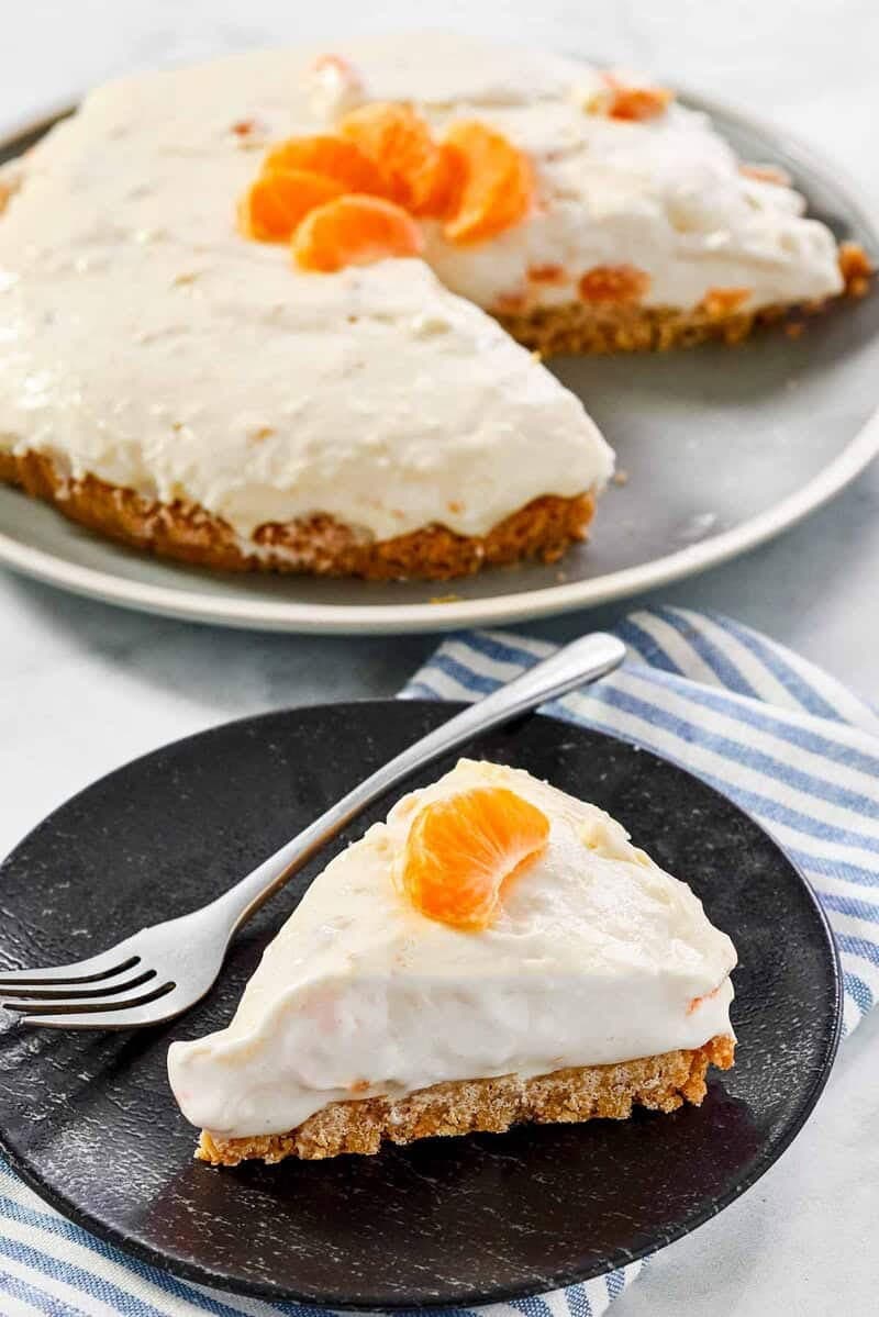 Easy Mandarin Orange Cheesecake | Creamy Citrus Dessert