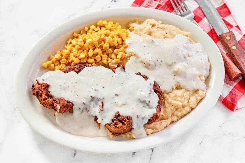 Chicken Fried Steak with White Gravy
