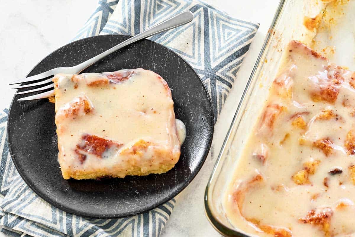 Duff's Bread Pudding with Nutmeg Sauce Recipe