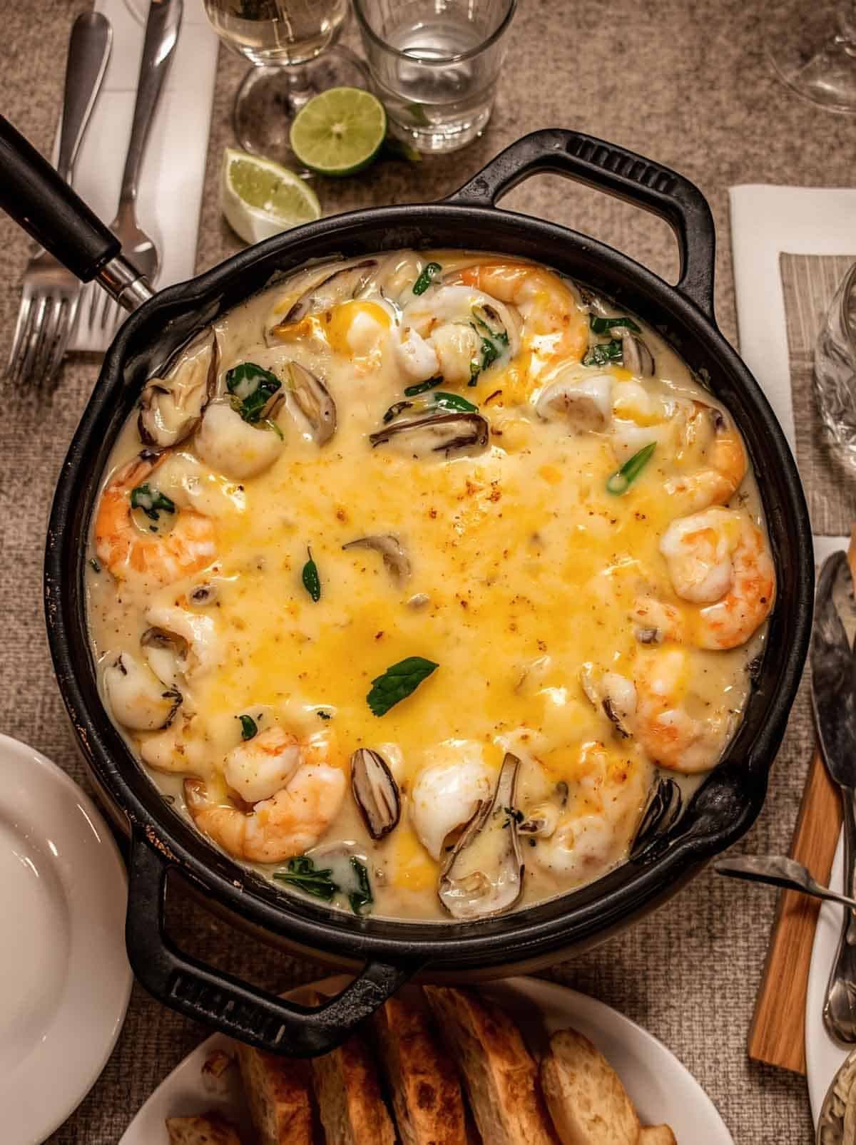 Pappadeaux Blackened Oyster and Shrimp Fondeaux
