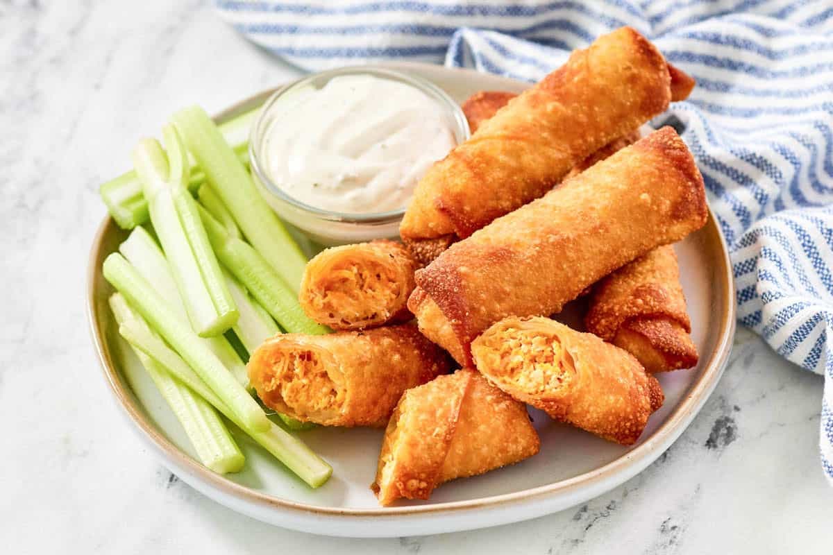 Grand Lux Cafe Buffalo Chicken Spring Rolls