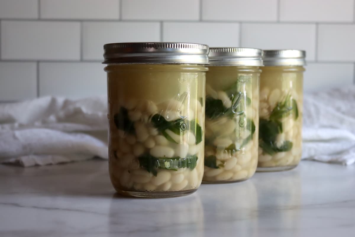 Canning White Bean and Kale Soup