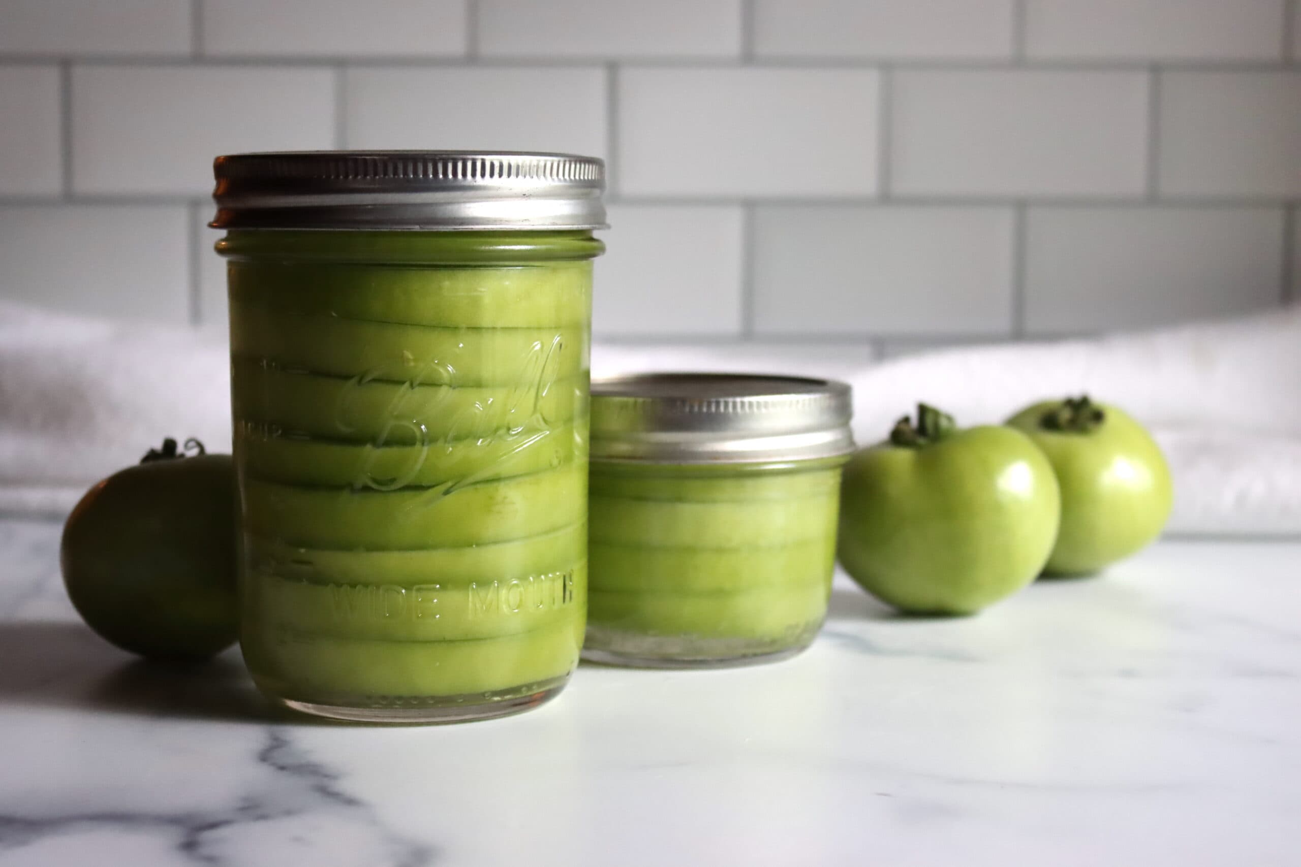 Canning Green Tomato Slices