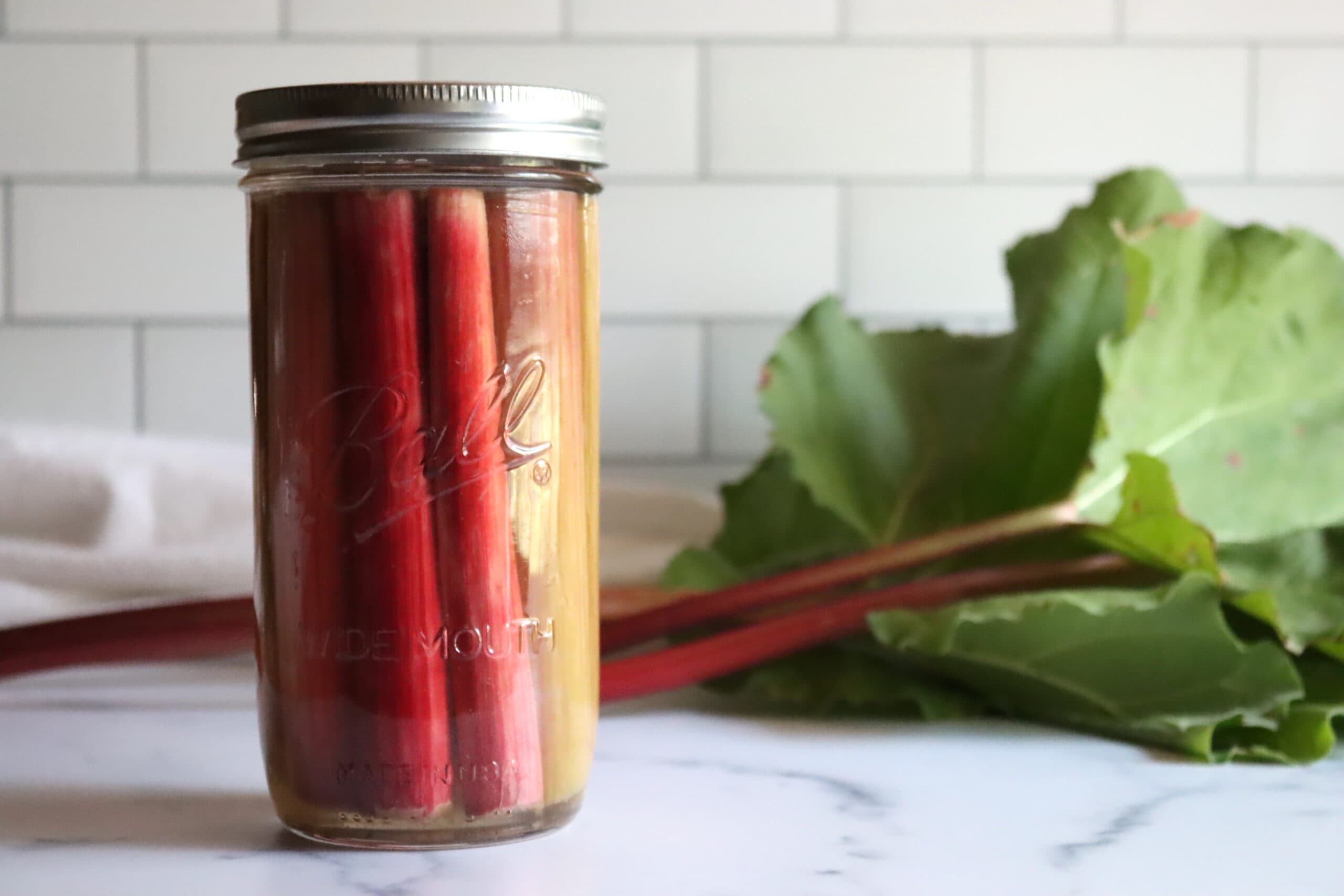 Sweet Pickled Rhubarb
