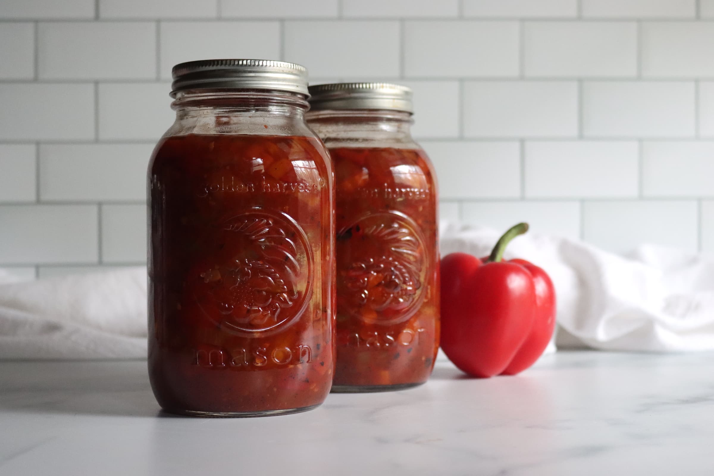 Roasted Red Pepper Soup (Canning Recipe)