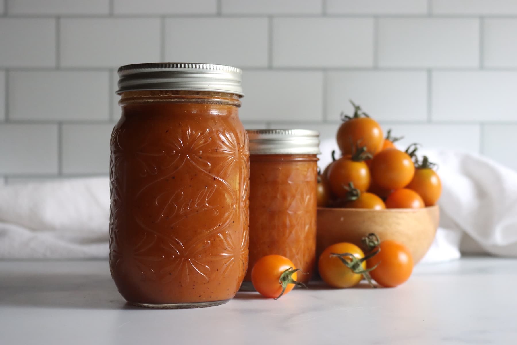 Roasted Cherry Tomato Sauce (Canning Recipe)