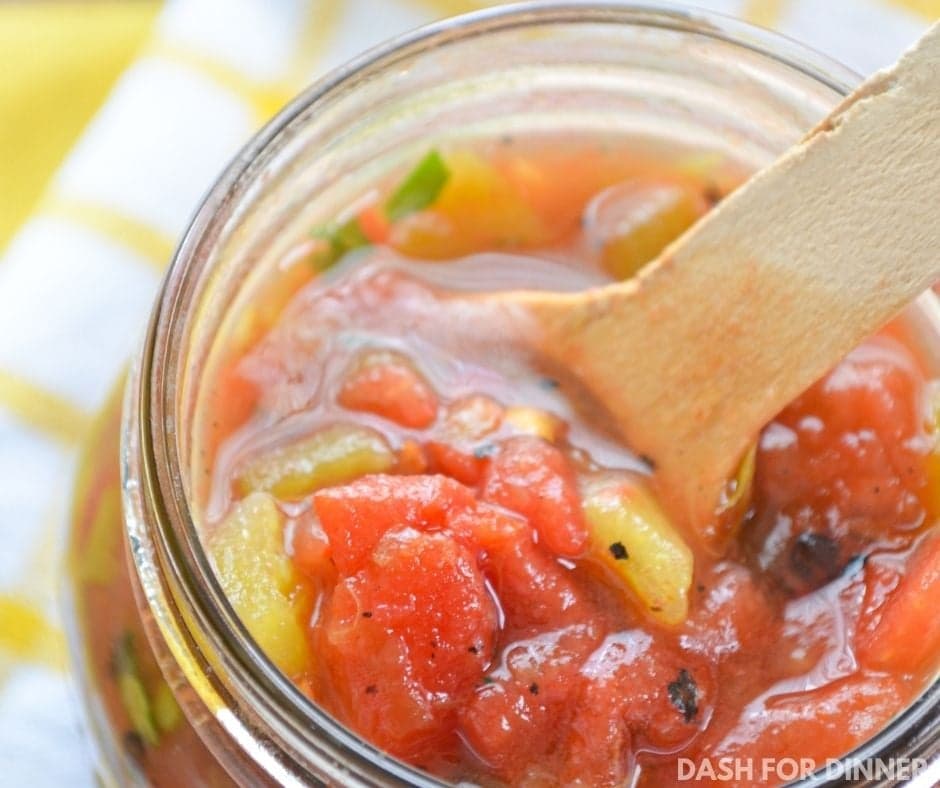 Homemade Green Chilies and Tomatoes {Substitute for Rotel}