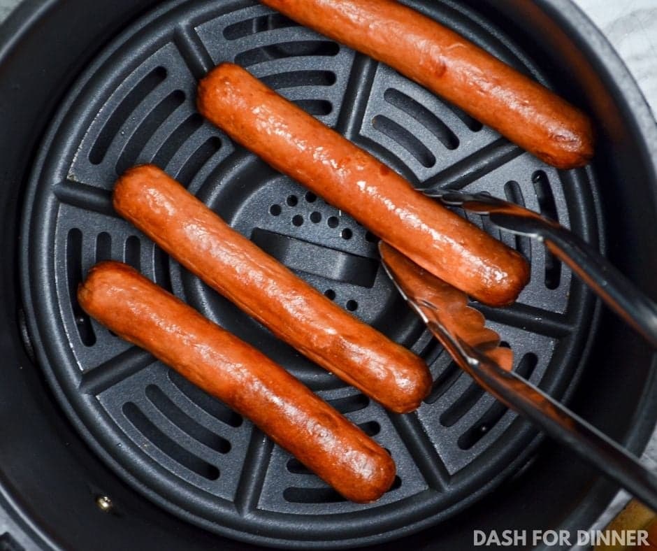 Air Fryer Hot Dogs (and Toasted Buns)