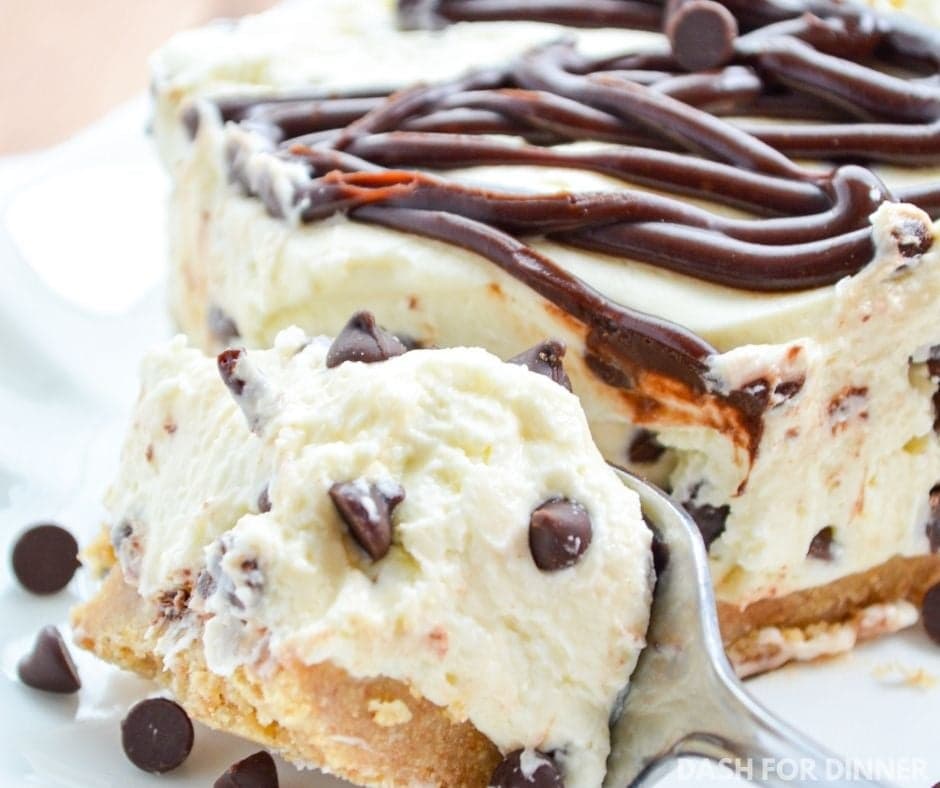 No Bake Chocolate Chip Cheesecake