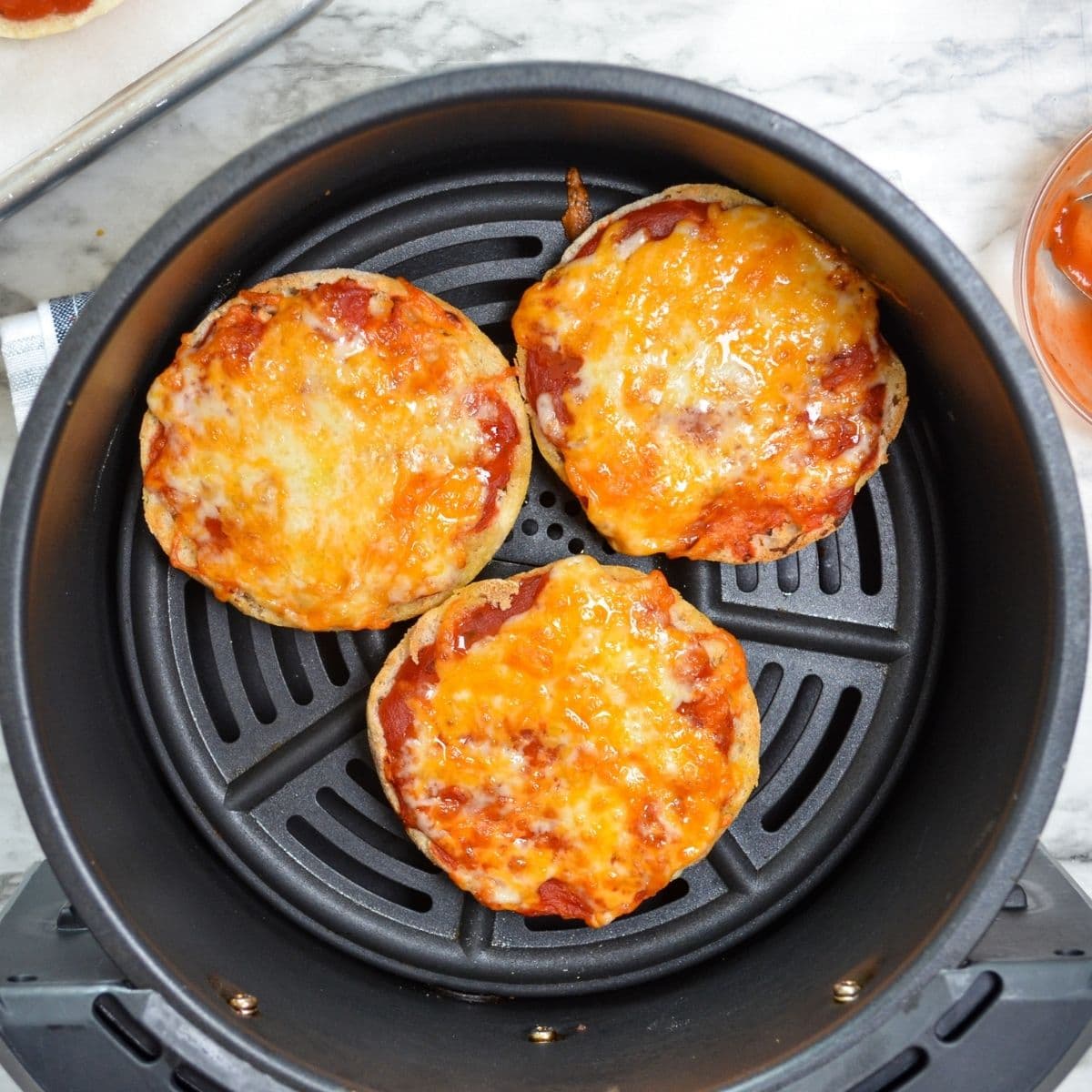 Air Fryer English Muffin Pizzas
