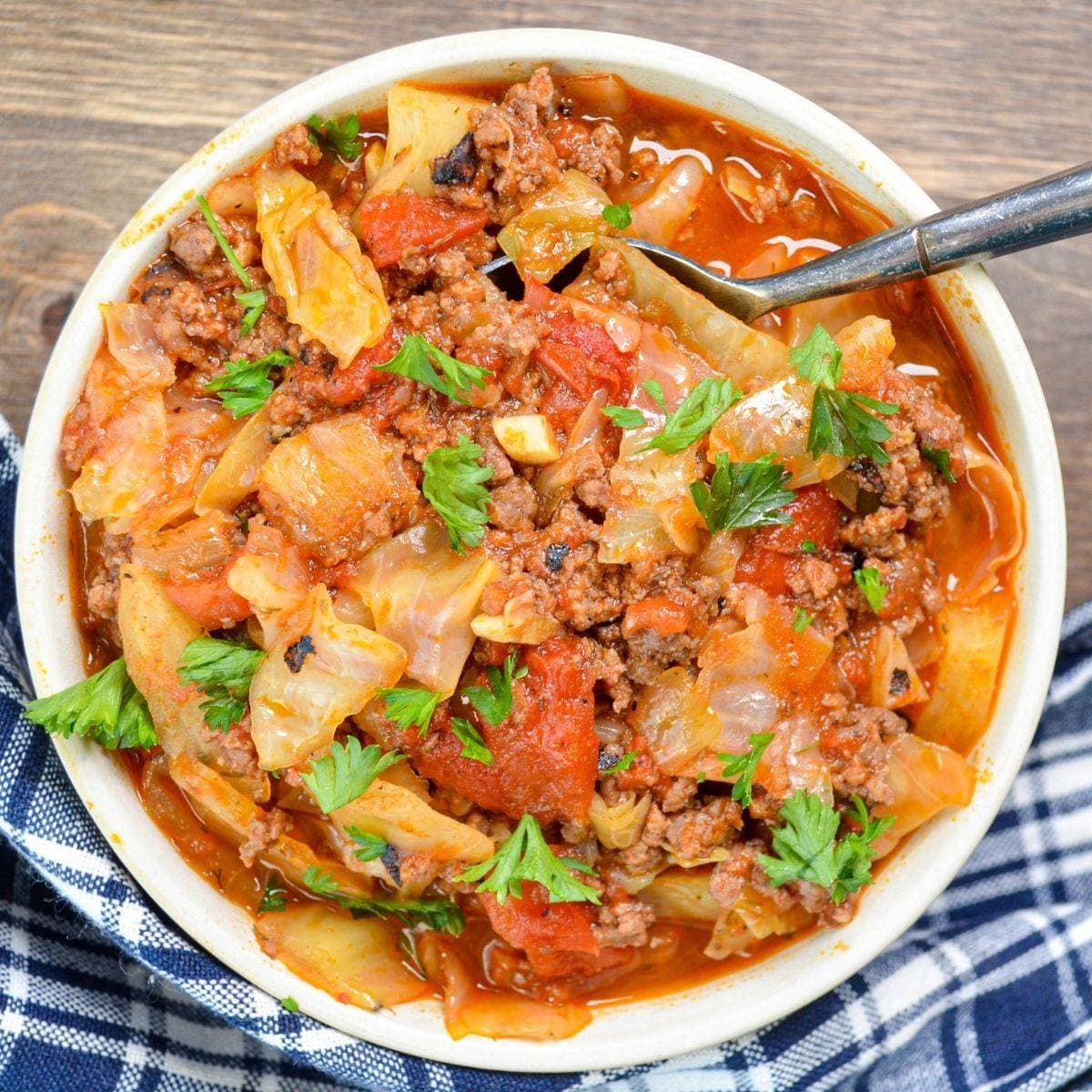 Instant Pot Unstuffed Cabbage Rolls