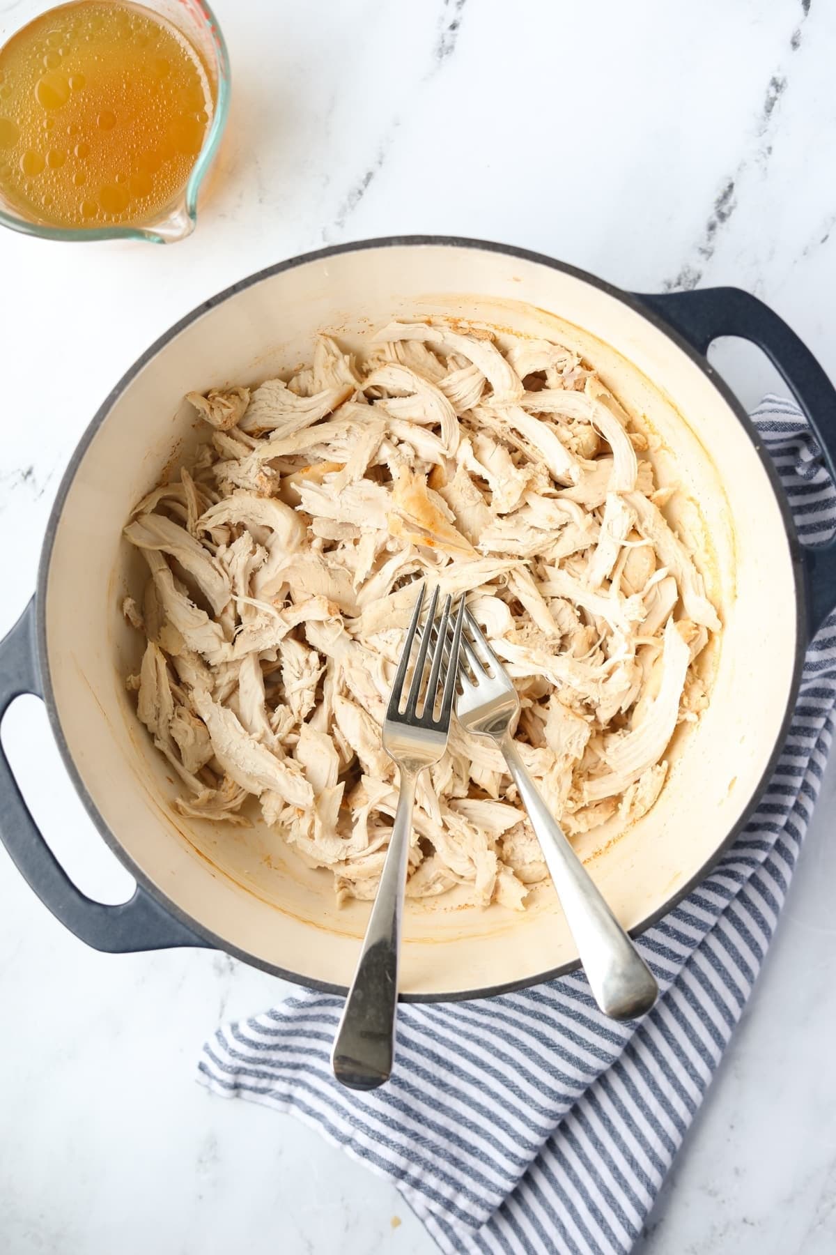 Dutch Oven Shredded Chicken