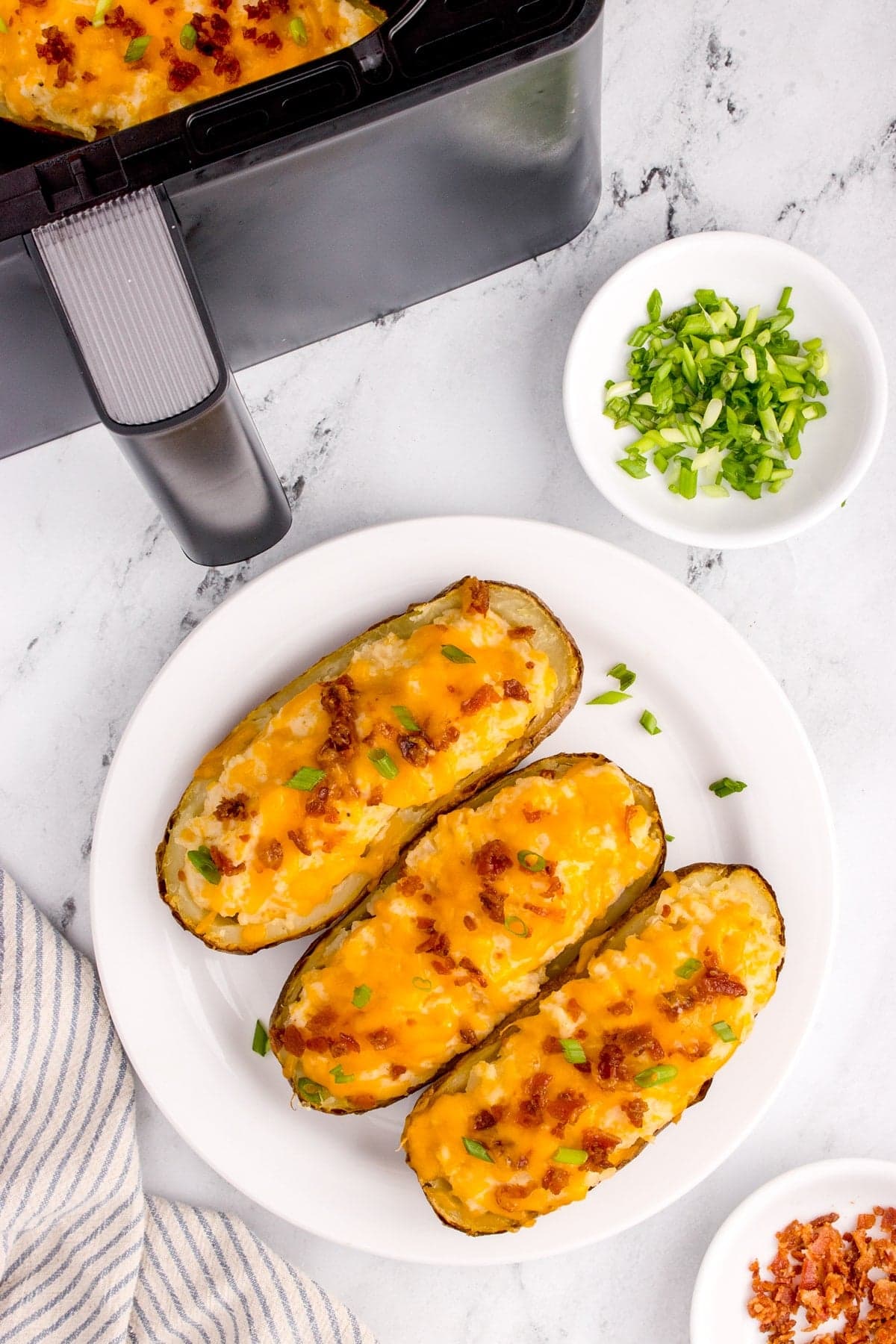 Air Fryer Twice Baked Potatoes