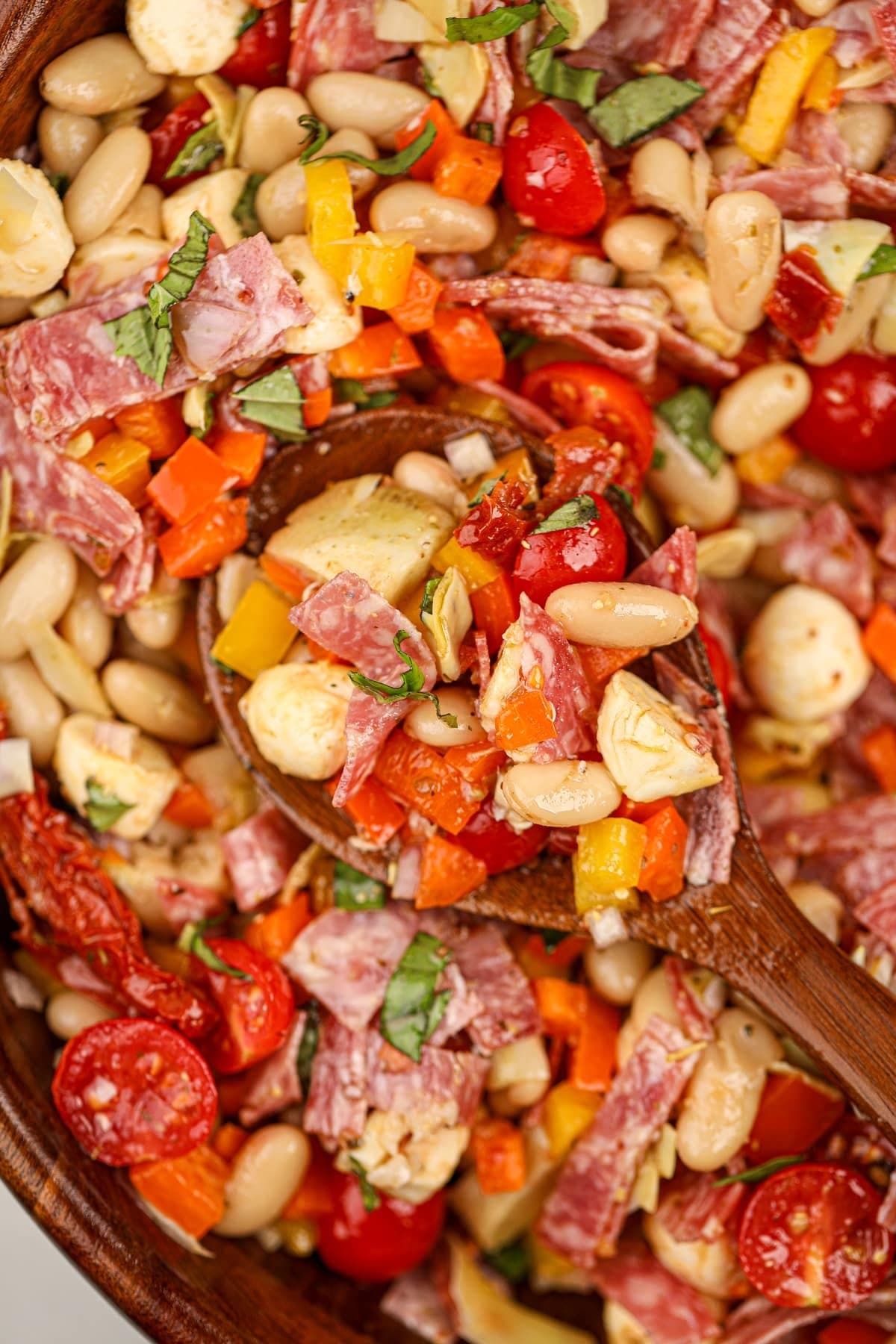Italian Bean Salad (with Cannellini Beans and Salami)
