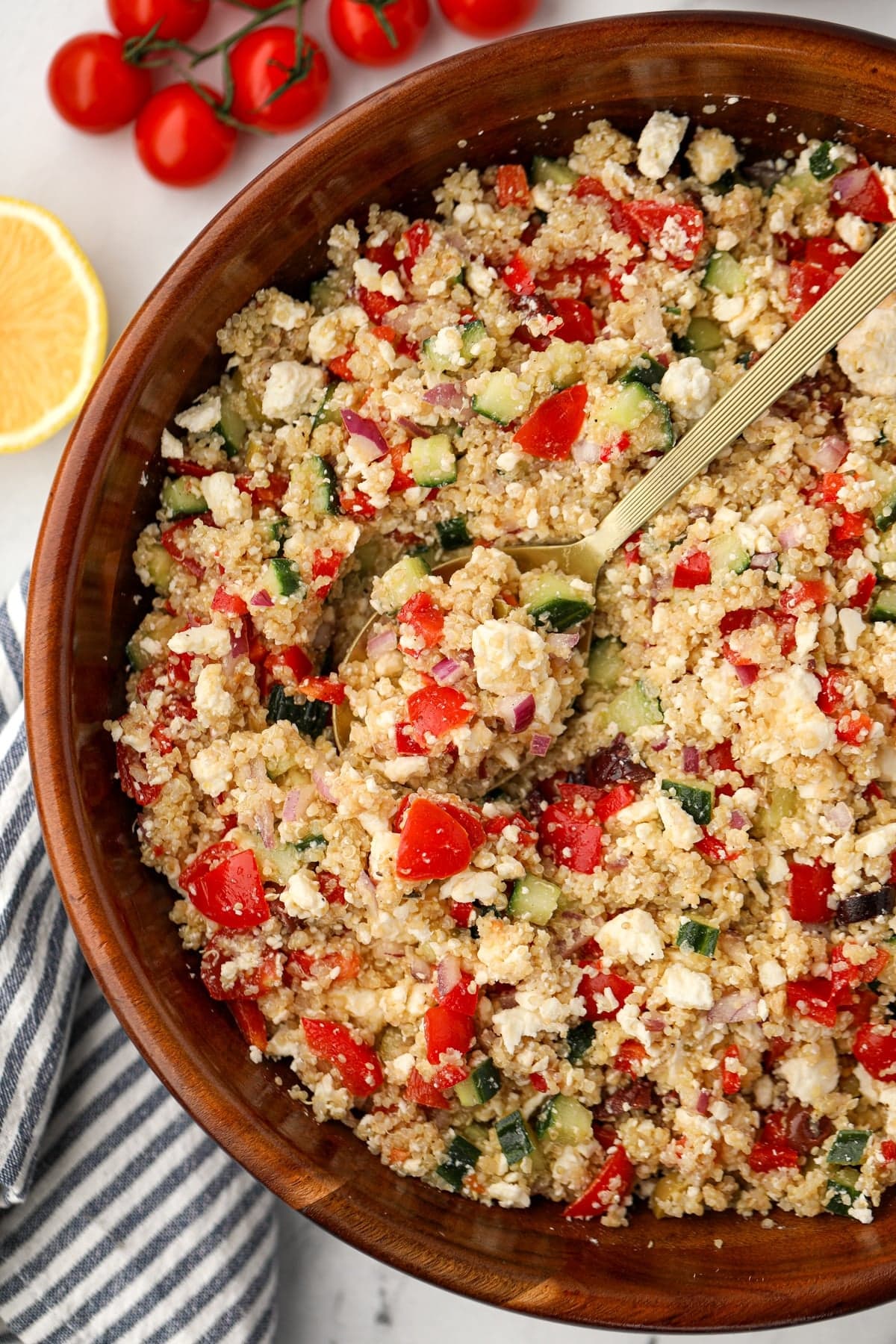 Greek Quinoa Salad (with Feta Cheese)
