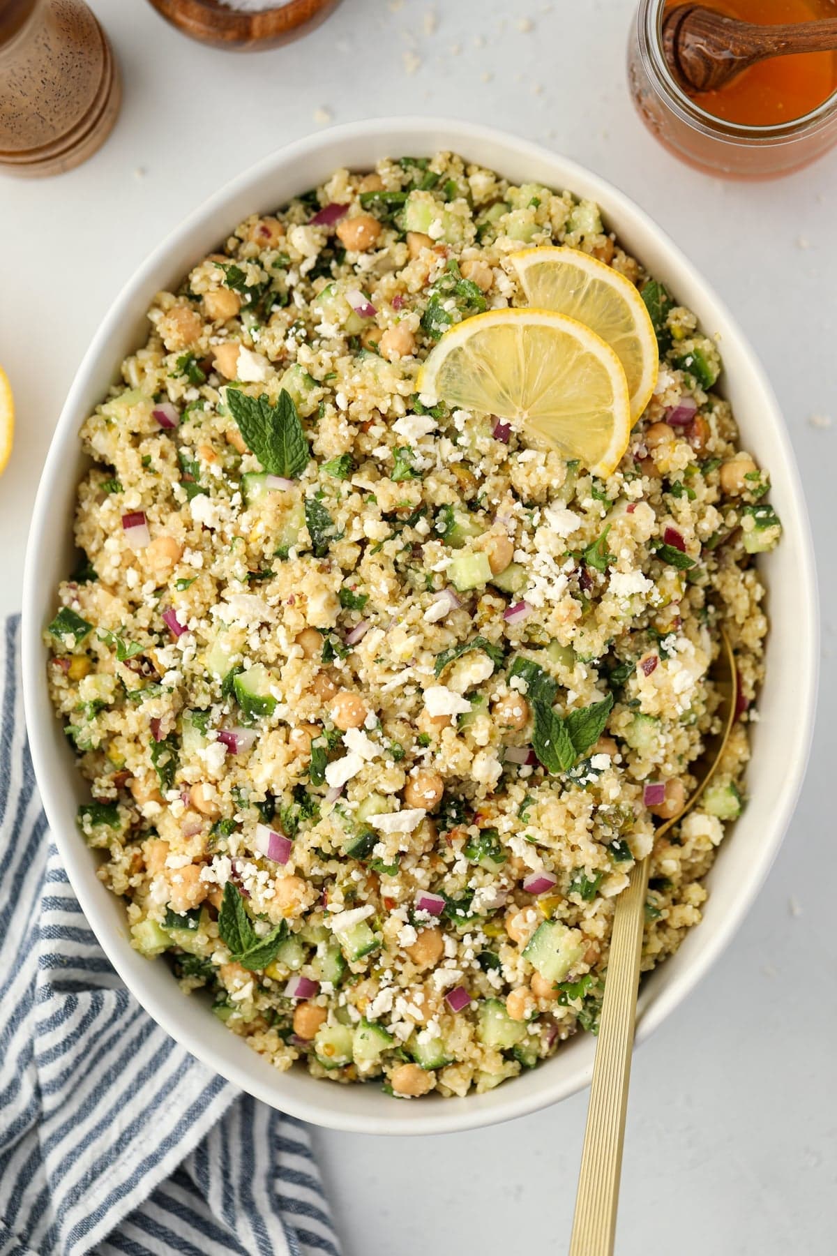 Quinoa Salad with Chickpeas and Feta (Jennifer Aniston Salad)