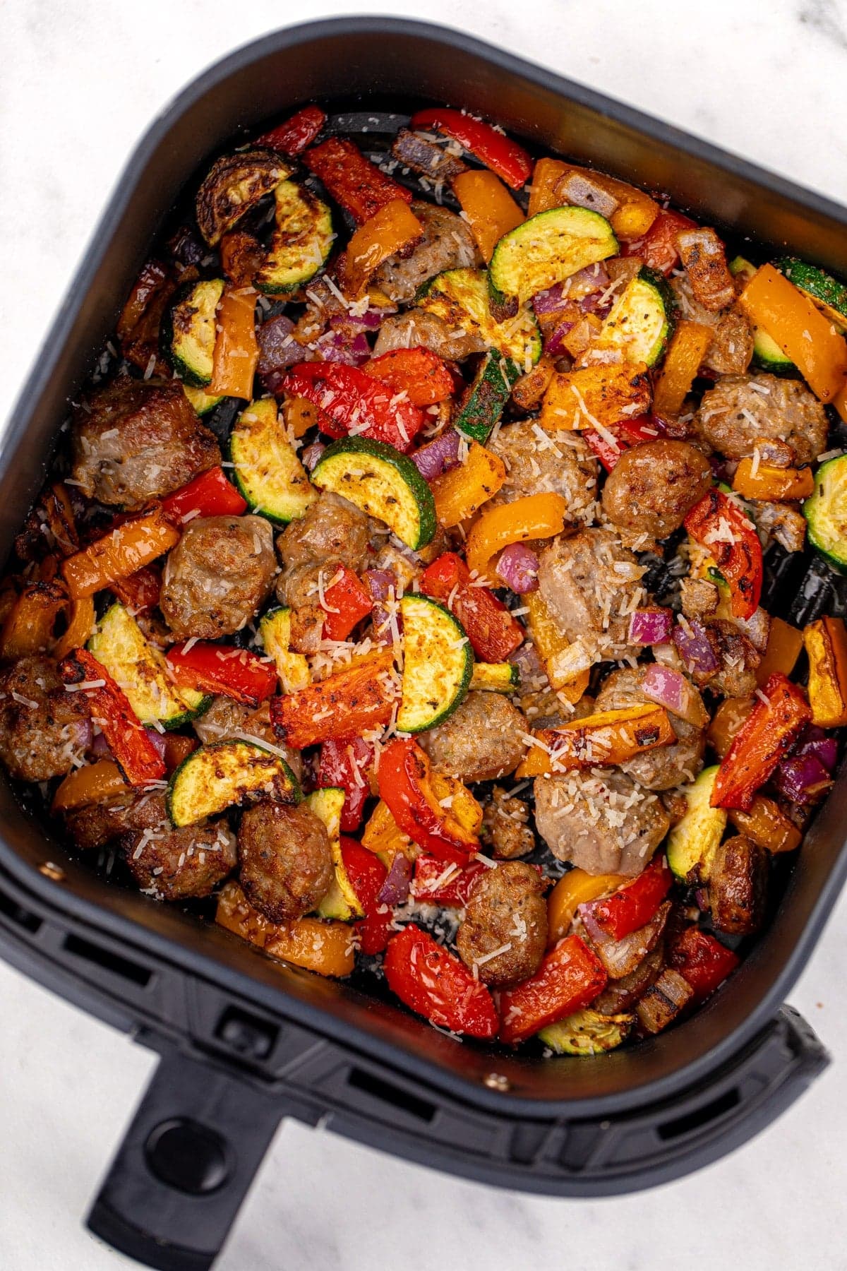 Air Fryer Chicken Sausage and Veggies