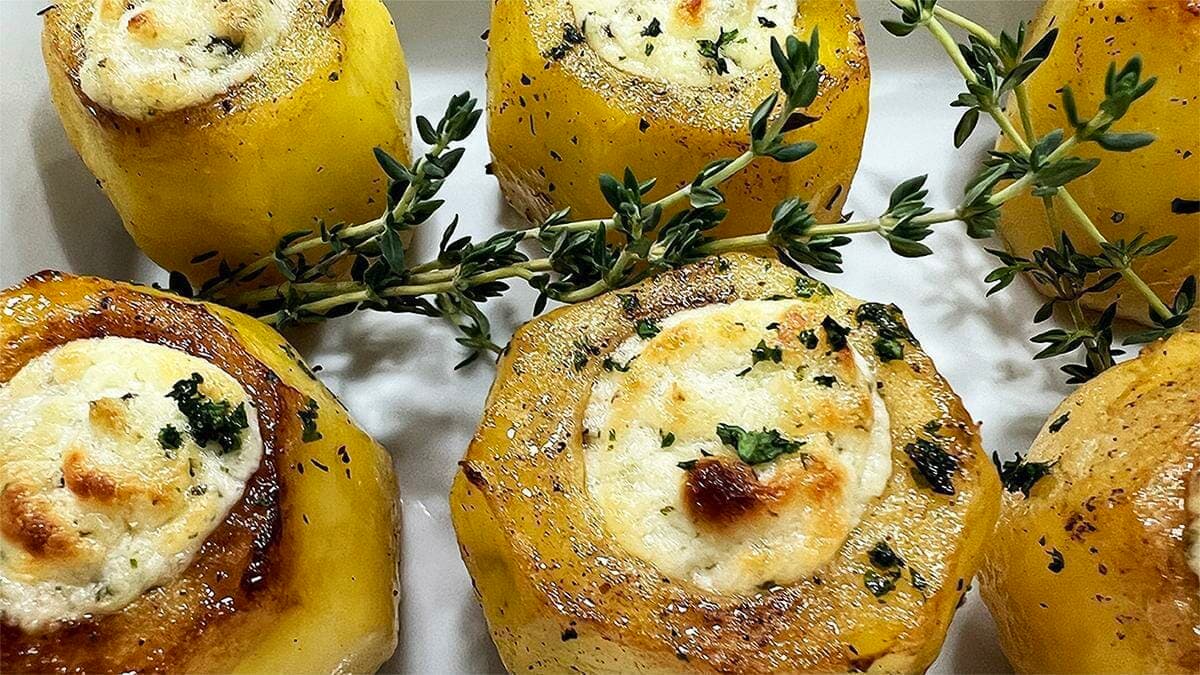 Fondant Potatoes Recipe (Delicious Potatoes Stuffed with Cheese)