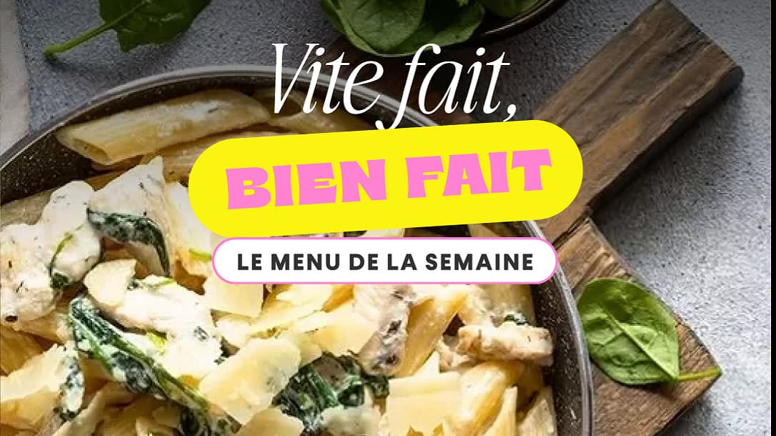 Menu de la semaine du 9 au 13 février 2026