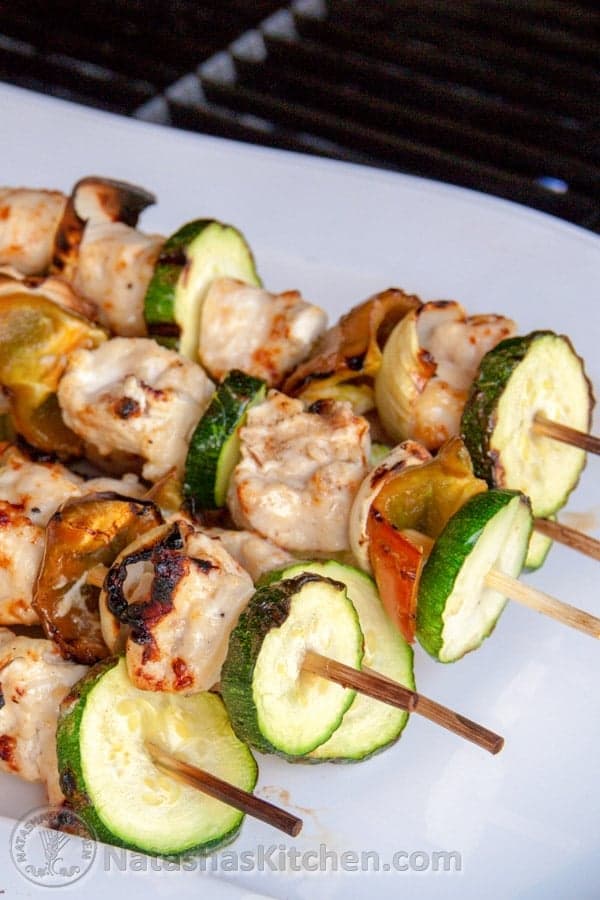 Grilled Garlic Chicken Skewers