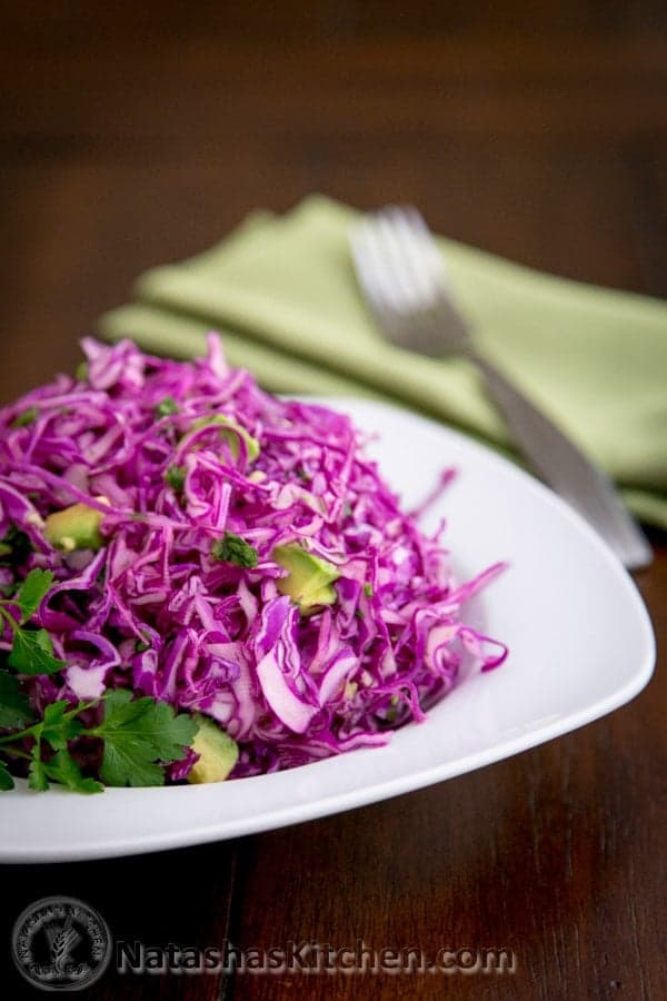 Red Cabbage and Avocado Salad Recipe