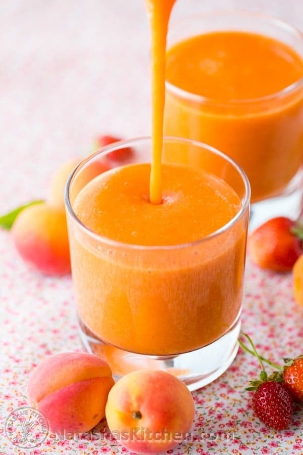 Apricot Strawberry Smoothies