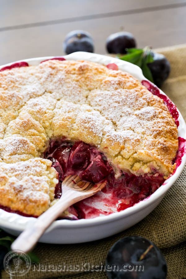 Rustic Plum Biscuit Pie