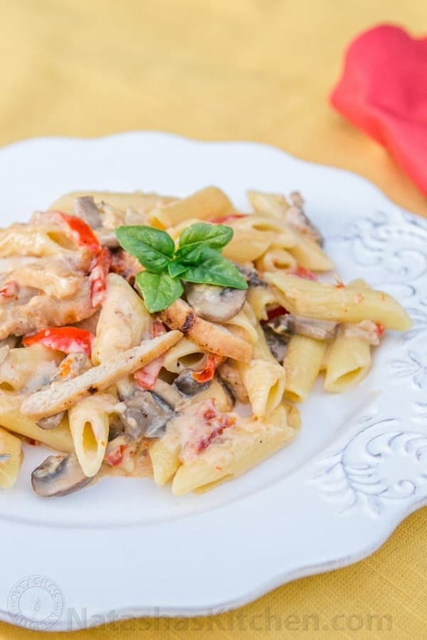 Chicken and Vegetable Penne Alfredo