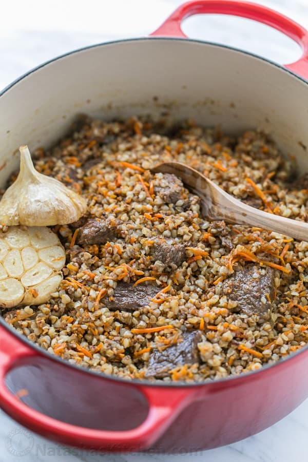 Buckwheat and Beef Pilaf (Plov)