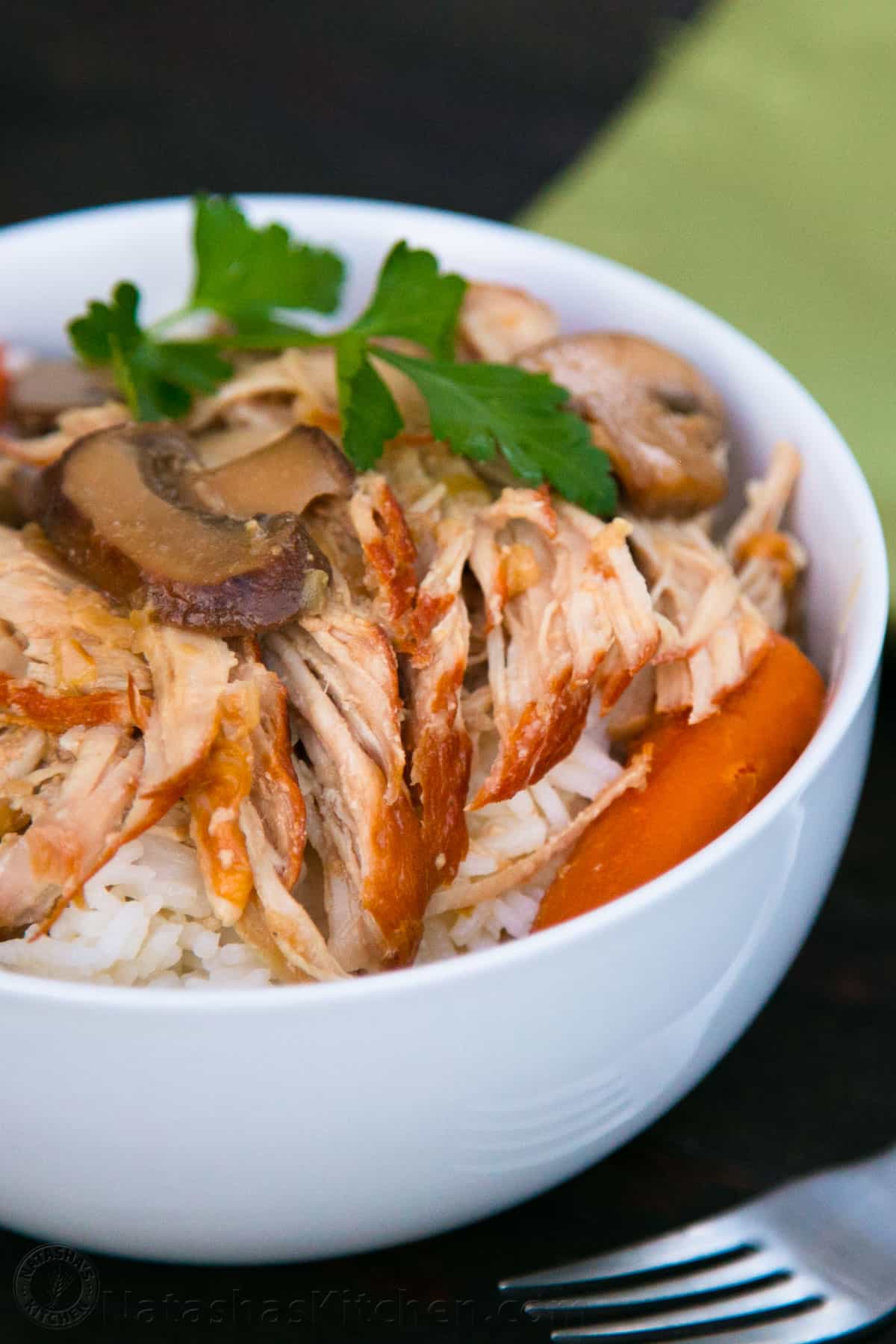 Shredded Pork in a Mushroom Sauce; A Slow Cooker Recipe!