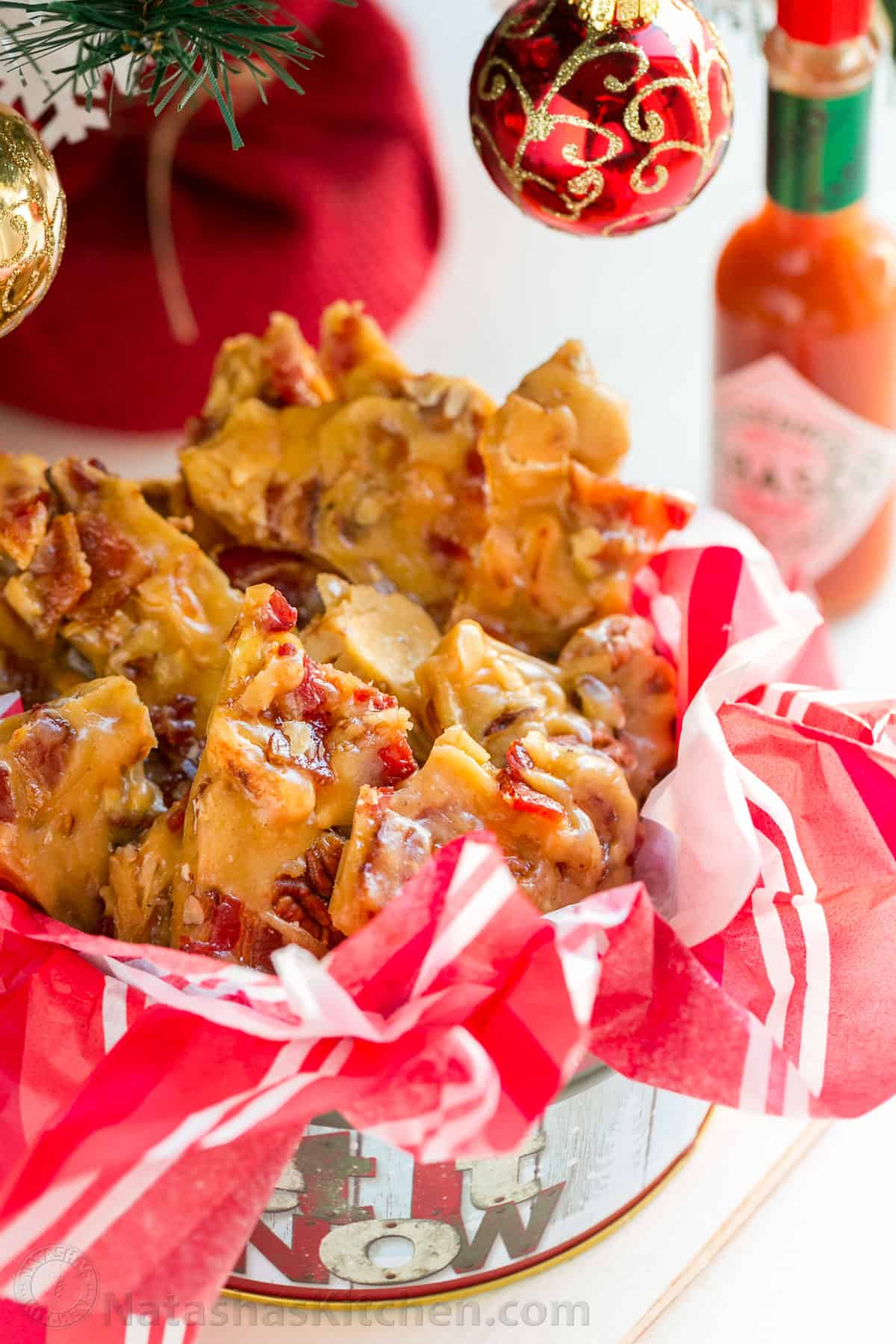 Holiday Candied Bacon Brittle
