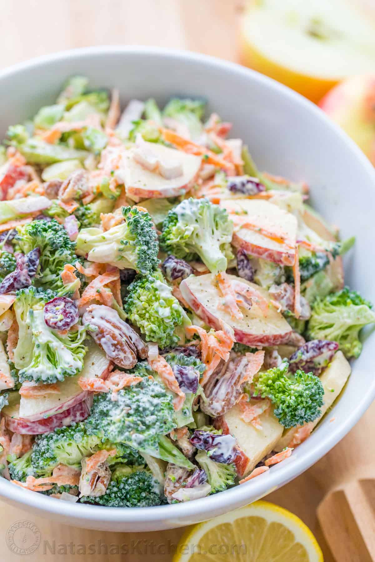 Broccoli Salad Recipe with Creamy Lemon Dressing (VIDEO)