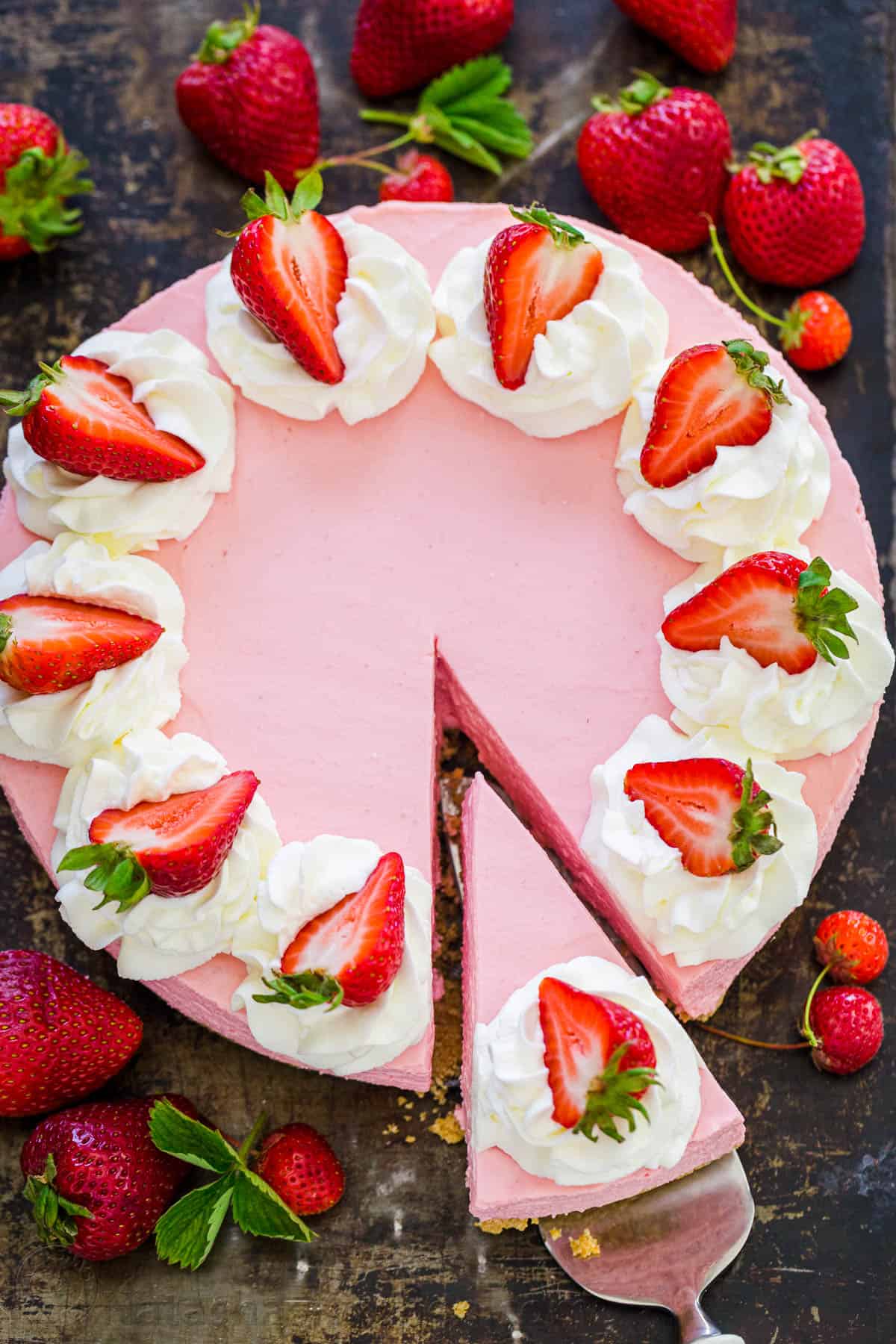 No-Bake Strawberry Cheesecake