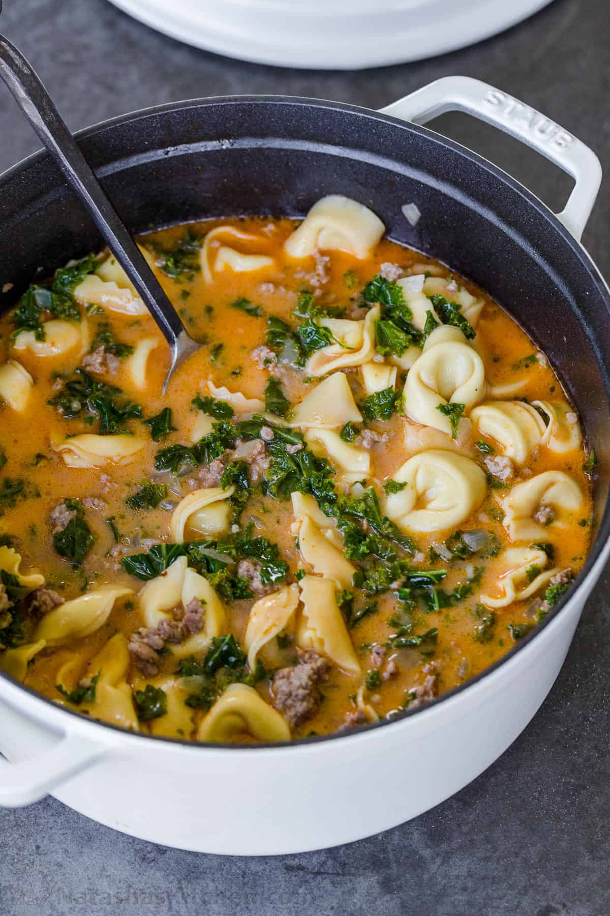 Italian Creamy Tortellini Soup
