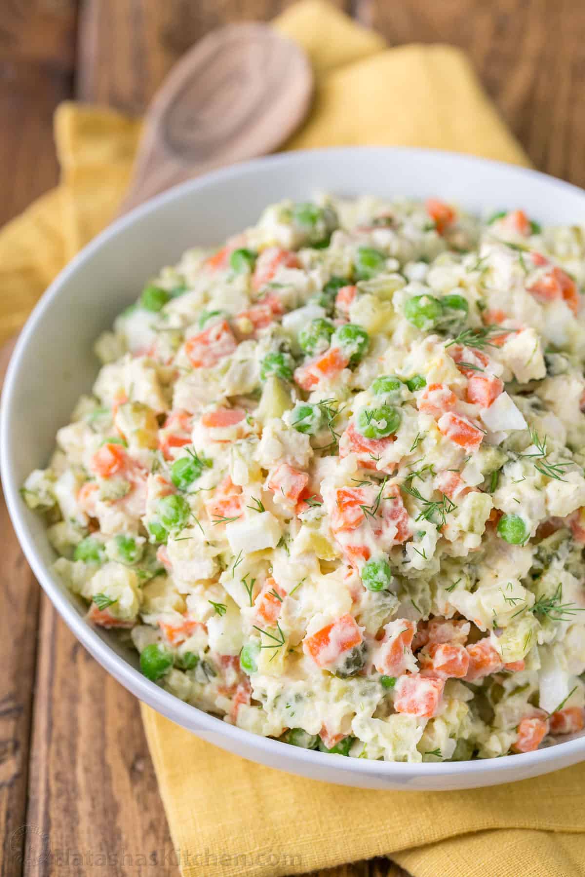 Chicken Olivye (Chicken Potato Salad)