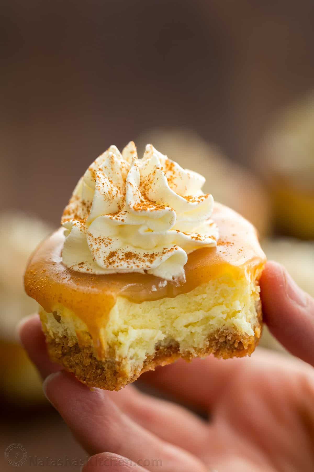 Mini Cheesecakes with Caramel Sauce